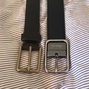 Leather belts. Two. Brown, Black.